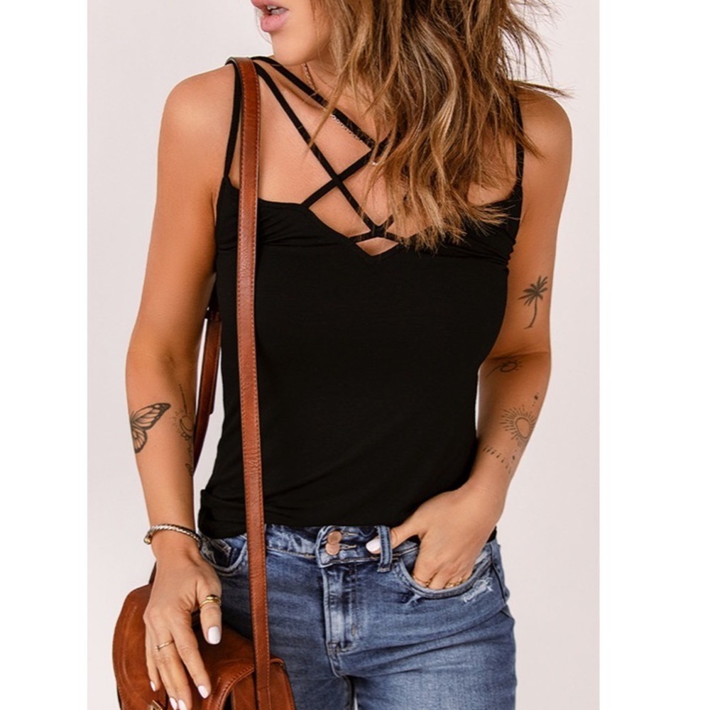 We Meet Again Crisscross Strap Cami